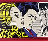 Roy Lichtenstein Canvas Paintings - In the Car